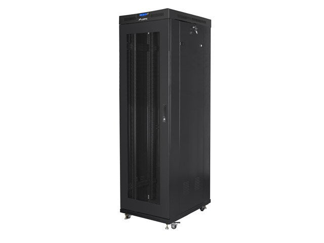 LANBERG FREESTANDING 19" RACK CABINET 42U 600 × 1000 BLACK PERFORATED DOORS LCD (FLAT PACK) V2
