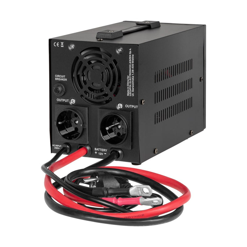 Rebel POWER-800-LFP4 emergency power supply – a pure sine wave inverter with a 12V charging function, 230V, 800VA/500W