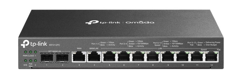 TP-Link ER7212PC Omada Gigabit VPN Router with PoE+ Ports and Controller Ability