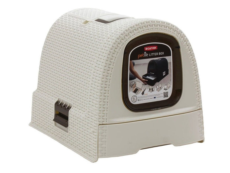 CURVER - Cat litter box - cream/brown