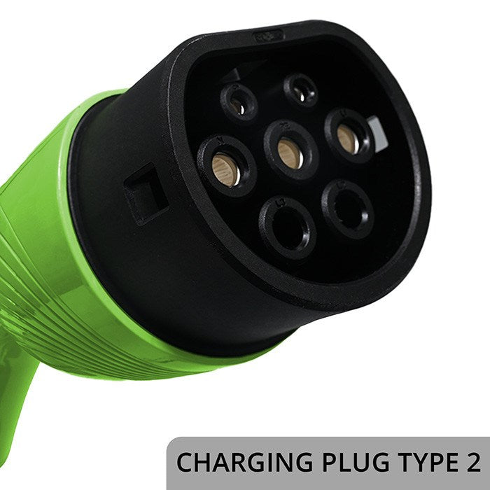 Qoltec 52434 EV Electric Car Charger with 2in1 Type 2 Adjustment | 3.5kW | 230V | SCHUKO 16A | Wi-fi | TUYA | LCD | LED | 5m