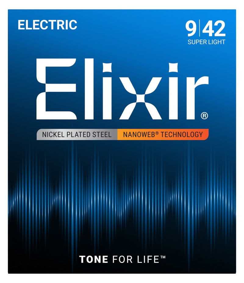 Elixir Strings 12002 - Electric guitar strings, (09-42) NW, 6 pcs.