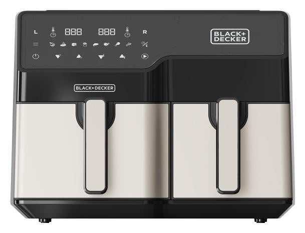 Black & Decker BXAF9000E Double 9 L Stand-alone 2500 W Hot air fryer Black, Stainless steel