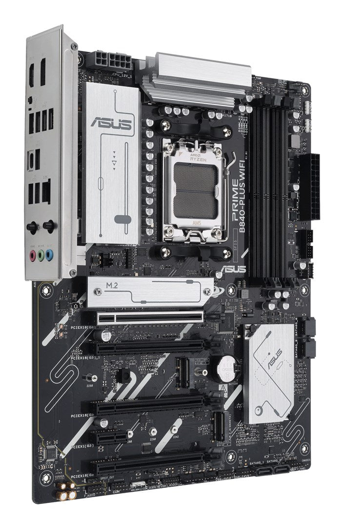 ASUS PRIME B840-PLUS WIFI - Motherboard - ATX - Socket AM5 - AMD B840 Chipset - USB-C 3.2 Gen 1, USB 3.2 Gen 1 - 2.5 Gigabit LAN, Bluetooth, Wi-Fi 6E