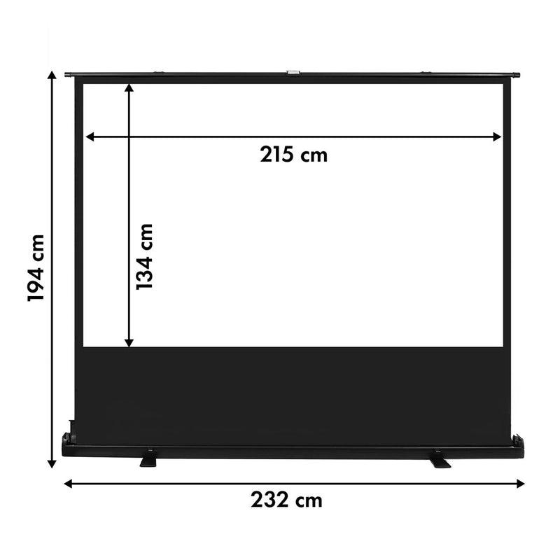 Maclean MC-213 Portable Projection Screen, Compact, Floor, 100", 16:10