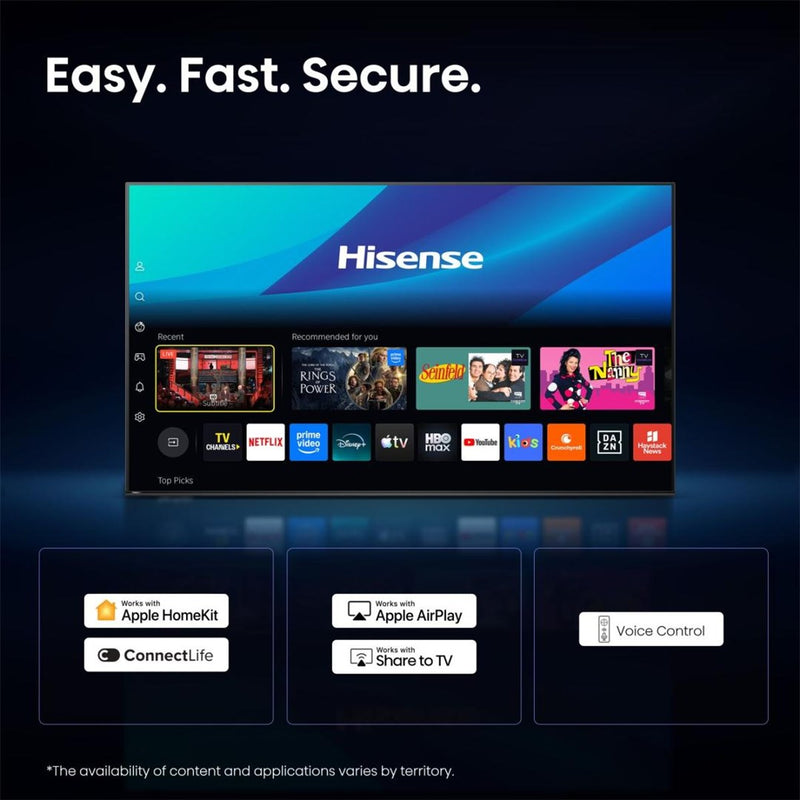 Hisense 50E7S PRO 127 cm (50") 4K Ultra HD Smart TV Wi-Fi Black 350 cd/m2