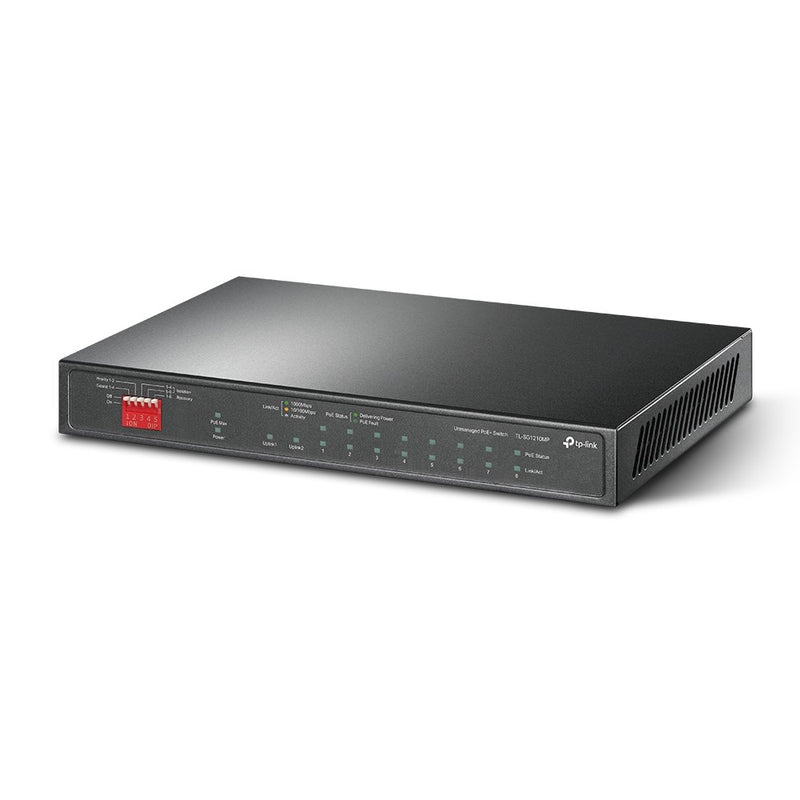 TP-Link TL-SG1210MP 10-Port Gigabit Desktop Switch with 8-Port PoE+