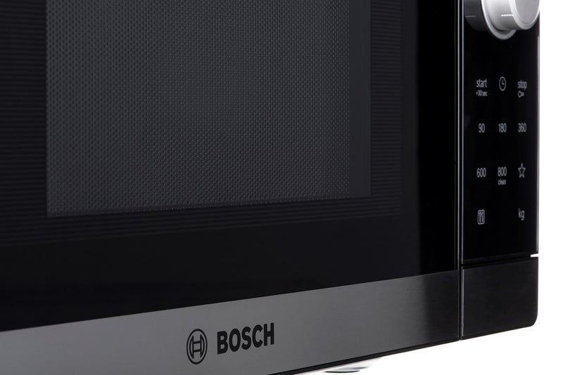 Bosch Serie 2 FFL023MS2 Mikrowelle Solo-Mikrowelle für Arbeitsplatten 20 l 800 W Schwarz, Edelstahl