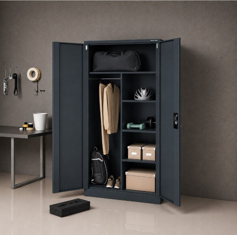 Iron Mate SATURN Metal Utility Cupboard 185x90x45 Anthracite RAL7016
