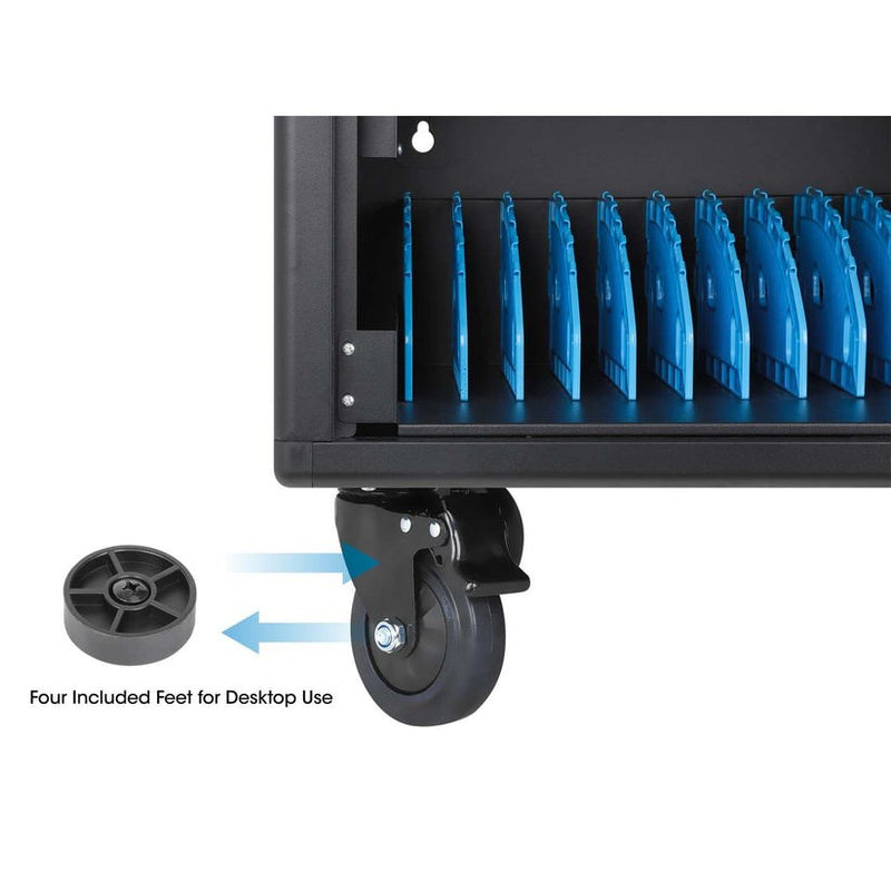 Manhattan Laptop Charging Cabinet Desktop (or trolley) via USB-C 65W 16" 12-bay, Suitable for USB-C laptops (to 16"), iPads, MacBooks, Chromebooks, ot