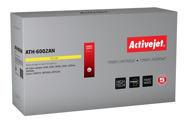 Activejet ATH-6002AN Toner (replacement for HP 124A Q6002A, Canon CRG-707Y; Premium; 2000 pages; yellow)