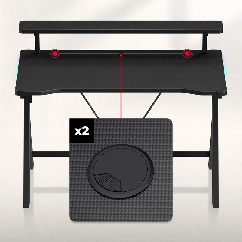 Huzaro Hero 1.9 RGB Gaming Desk Black