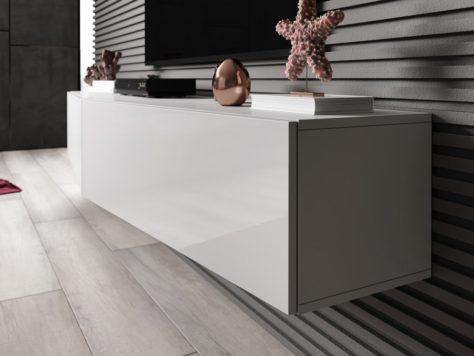 Cama Living room cabinet set VIGO SLANT 7 white/white gloss