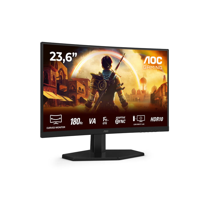 AOC Gaming C24G42E - LED monitor - gaming - curved - 24" (23.6" viewable) - 1920 x 1080 Full HD (1080p) @ 180 Hz - Fast VA - 250 cd/m  - 3000:1 - HDR1