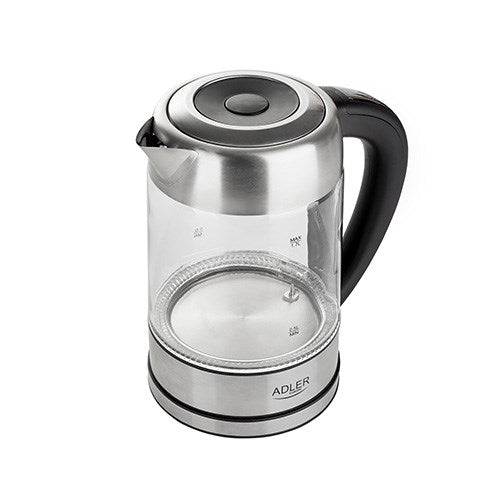 Adler AD 1247 NEW Wasserkocher 1,7 L Haselnuss,Edelstahl,Transparent 2200 W
