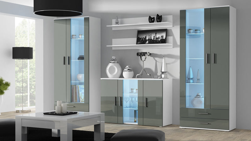 Cama set of two shelves 125cm SOHO white matte