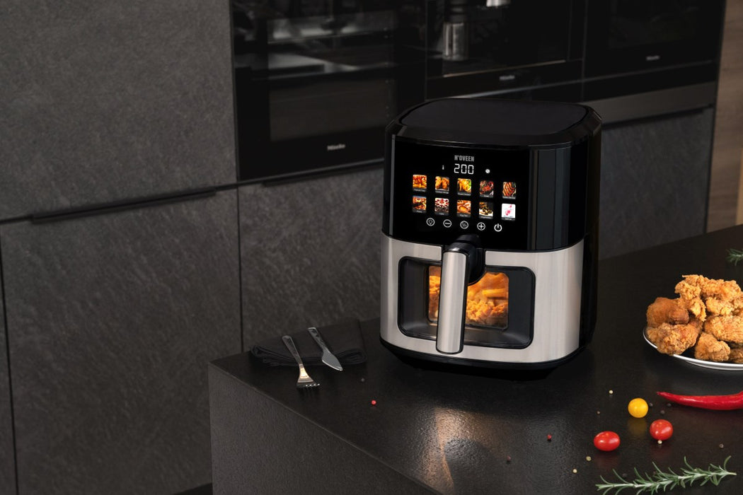 N'oveen AF770 X-LINE Greaseless deep fat fryer Black, Silver