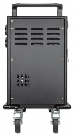 Manhattan iPad to 13", MacBook Air to 13" & Chromebook to 14" 32-bay Charging Trolley/Cart via USB-C, Also other tablets/smartphones (with device to U