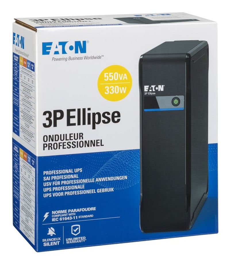 Eaton 3P Ellipse 550 DIN uninterruptible power supply (UPS) Standby (Offline) 0.55 kVA 330 W 4 AC outlet(s)