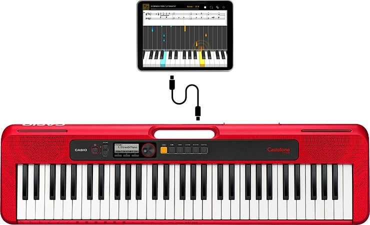 Casio CT-S200 MIDI-Keyboard 61 Tasten USB Rot, Weiß