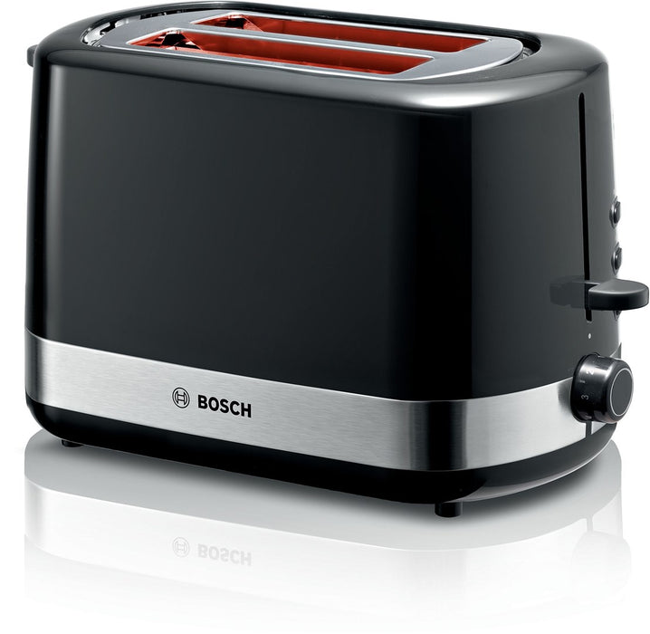 Bosch TAT6A513 toaster 2 slice(s) 800 W Black, Stainless steel