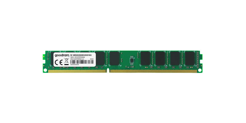 Goodram UDIMM ECC VLP 16 Go 2Rx8 2666 MHz PC4-21300 W-MEM2666E4D816G