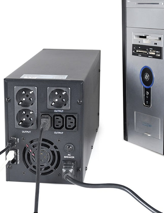Gembird EG-UPS-036 uninterruptible power supply (UPS) Line-Interactive 3 kVA 1800 W 6 AC outlet(s)