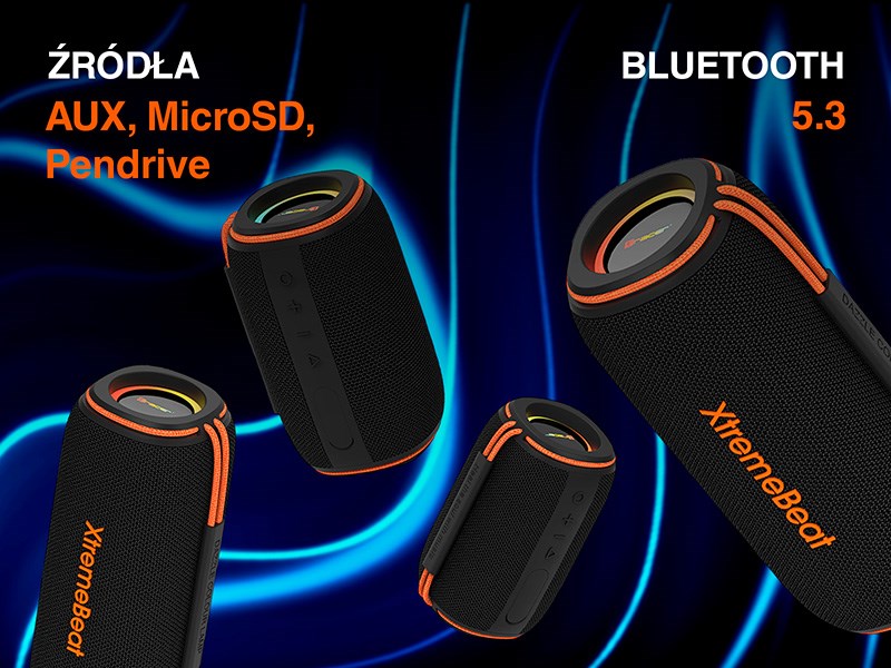 Enceinte Bluetooth portable Tracer XtremeBeat Ultra TWS noire 25 W