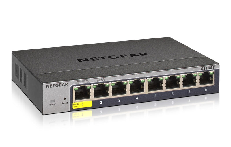 NETGEAR GS108T Managed L2 Gigabit Ethernet (10/100/1000) Grey