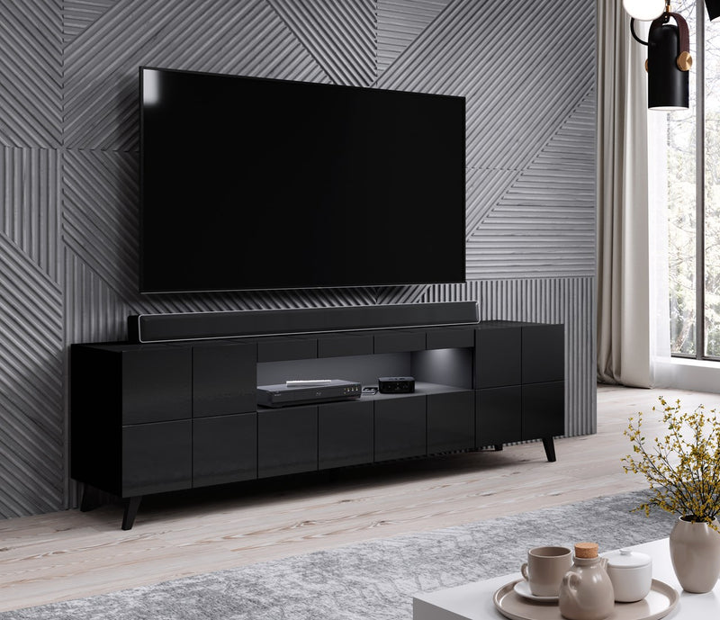 Cama TV stand REJA black gloss/black gloss