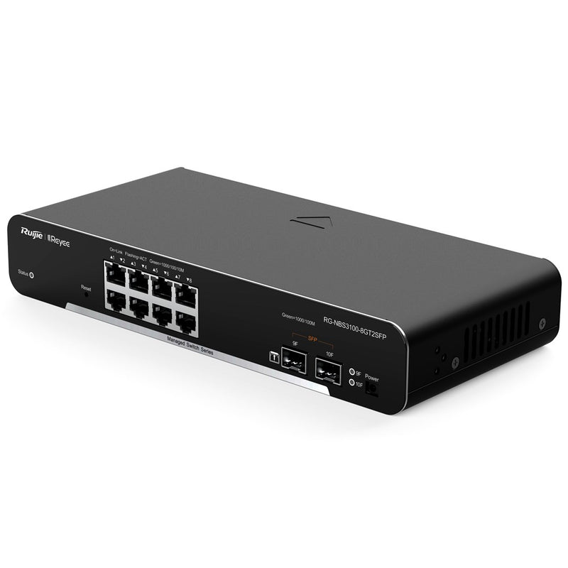 Ruijie Networks RG-NBS3100-8GT2SFP network switch Managed L2 Gigabit Ethernet (10/100/1000) Black