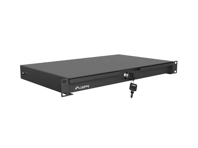 Lanberg 19" Rack Cabinet Drawer 1U 270 mm Black (1U/483 × 270 mm, Load Capacity up to 30 kg)