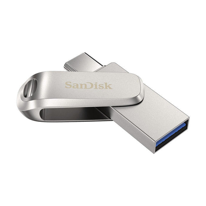 SanDisk Ultra Dual Drive Luxe - USB flash drive - 128 GB - USB 3.1 Gen 1 / USB-C - silver