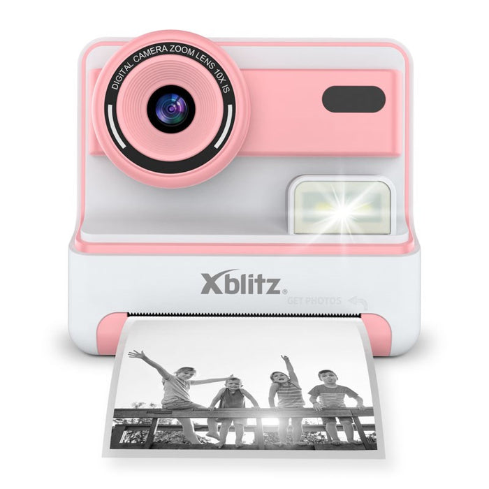 FLASH PINK  INSTANT CAMERA WITH THERMAL PRINTER FOR CHILDREN