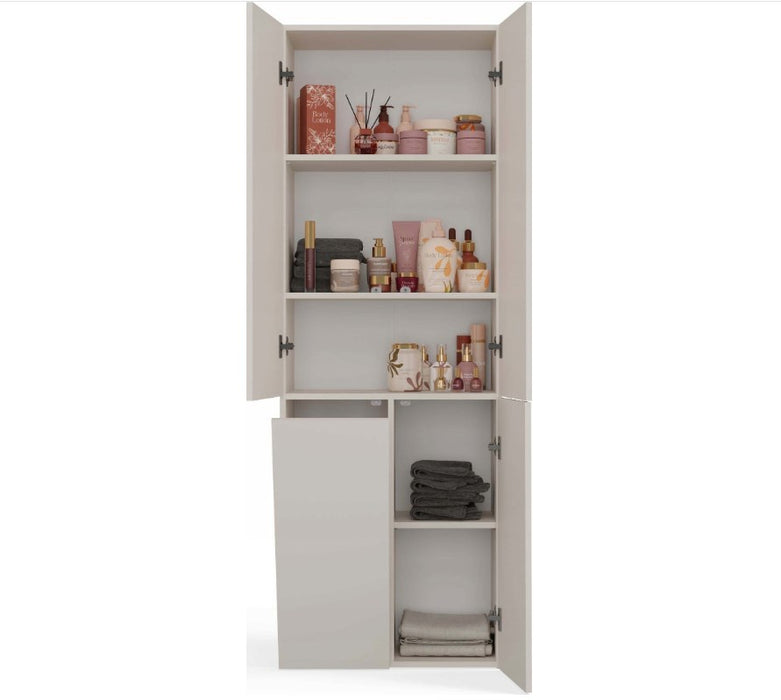 BATHROOM CABINET NEL DD 1K BASKET CASMERE COLOUR LONG DOORS