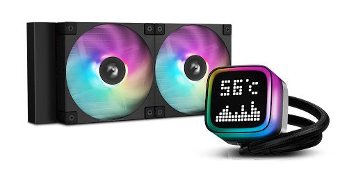 DeepCool R-LP240-BKMSNC-G-1 PC-Kühlsystem Computergehäuse, Prozessor All-in-One-Flüssigkeitskühler 12 cm Schwarz 1 Stück