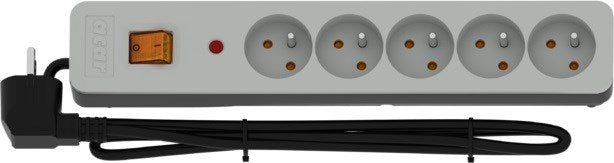 HSK DATA acar X5 5 AC outlet(s) 230 V Gray 3 m