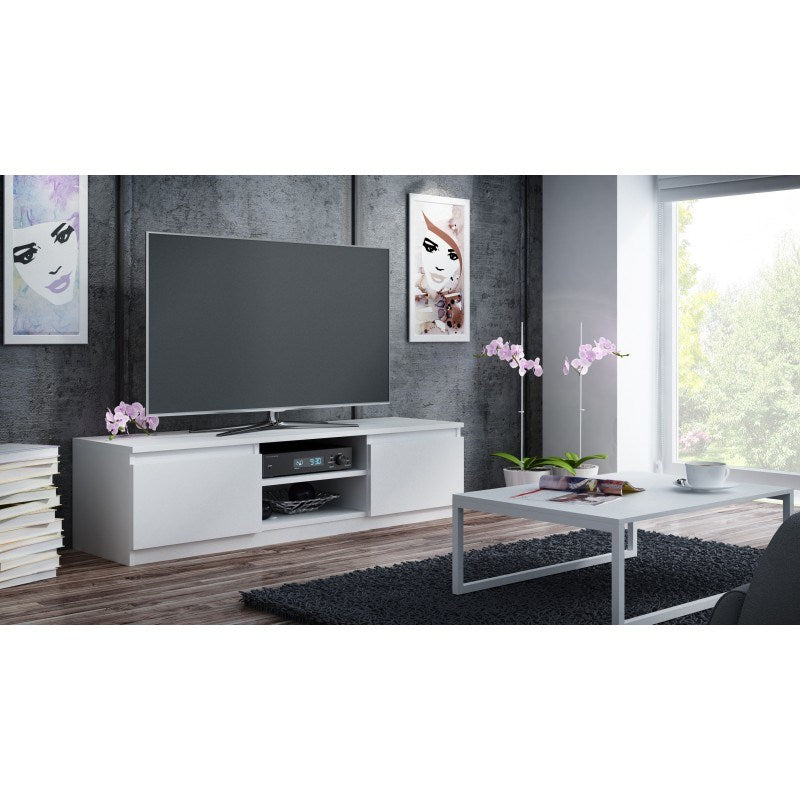Topeshop RTV140 Meuble TV/centre de divertissement BIEL 2 étagères