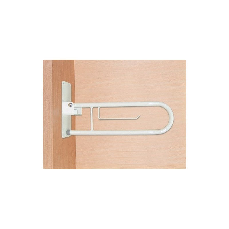 Toilet handrail, bathroom hinged handle White