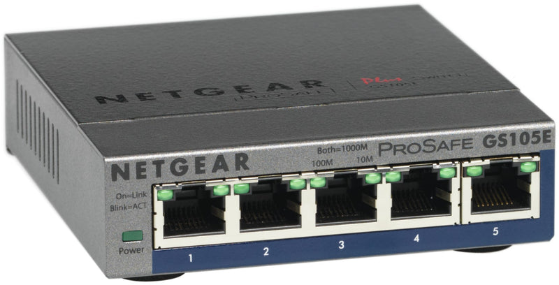 NETGEAR GS105E-200PES Netzwerk-Switch Managed L2/L3 Gigabit Ethernet (10/100/1000) Grau
