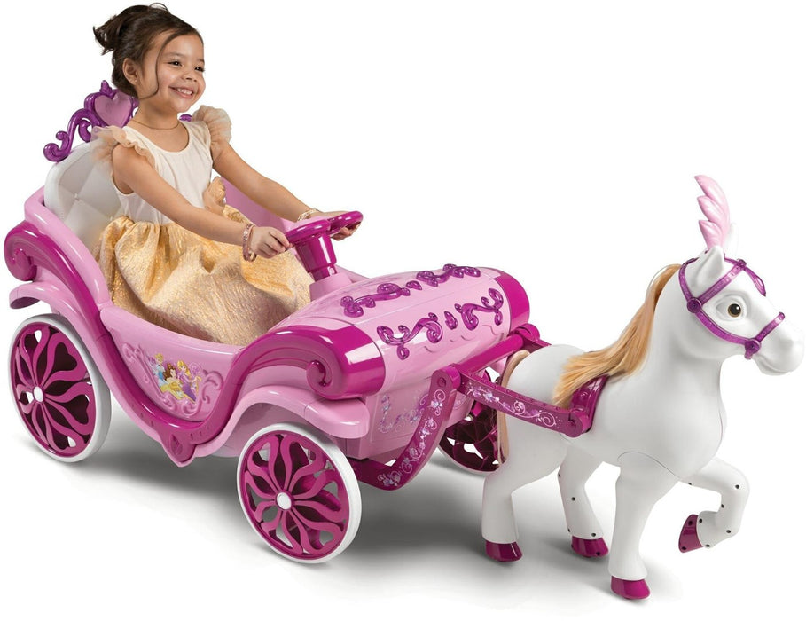 Huffy Electric Disney Princess carriage with horse 6 V pink