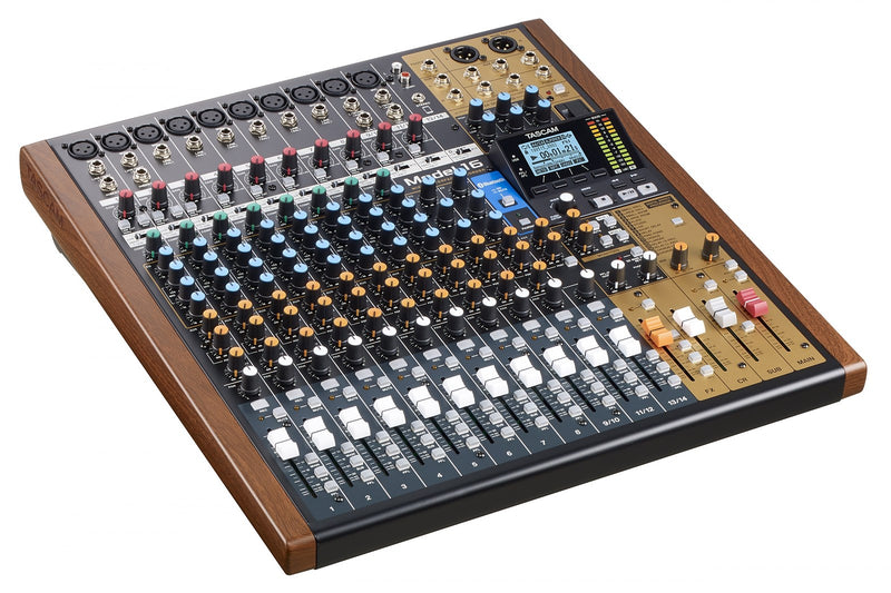 Mélangeur audio Tascam MODEL 16 16 canaux 20 - 30000 Hz Noir, Or, Bois