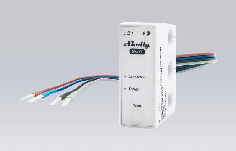 SHELLY WiFi 3EM-63W Gen3 1/3-Channel Power and Energy Meter, White