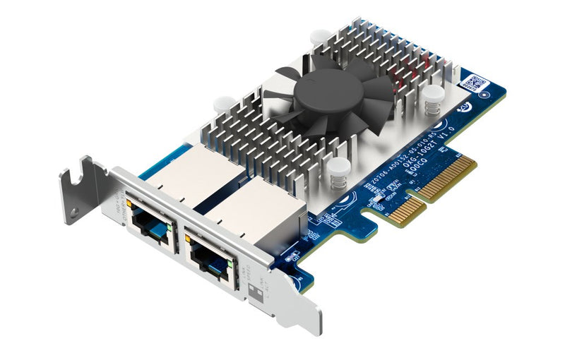 Dual-Port BASET 10GbE Netzwerkerweiterungskarte flaches Profil PCIe Gen3 x4 Aquantia AQC107