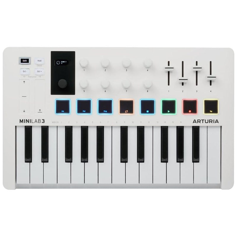 Arturia MiniLab 3 - MIDI-Controller-Keyboard, schwarz