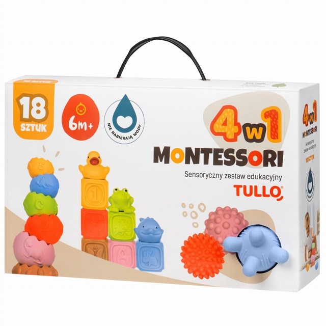 TULLO Sensory blocks – Montessori educational set, 18 pieces