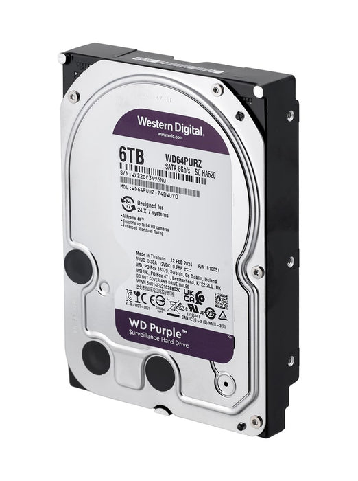 WD Purple HDD 6TB 3.5in Serial ATA III