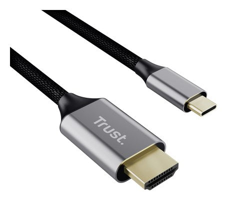 Trust 25630 cable gender changer USB-C HDMI Black, Silver
