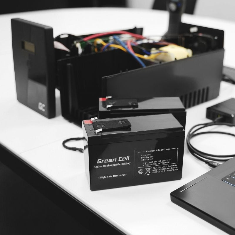 Green Cell AGM VRLA 12V 14Ah maintenance-free battery for the alarm system, cash register, toys