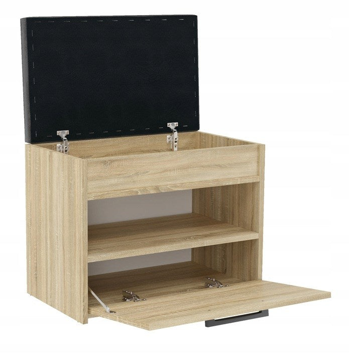 Topeshop PARMA MINI SONOMA shoe organizer Closed Sonoma oak